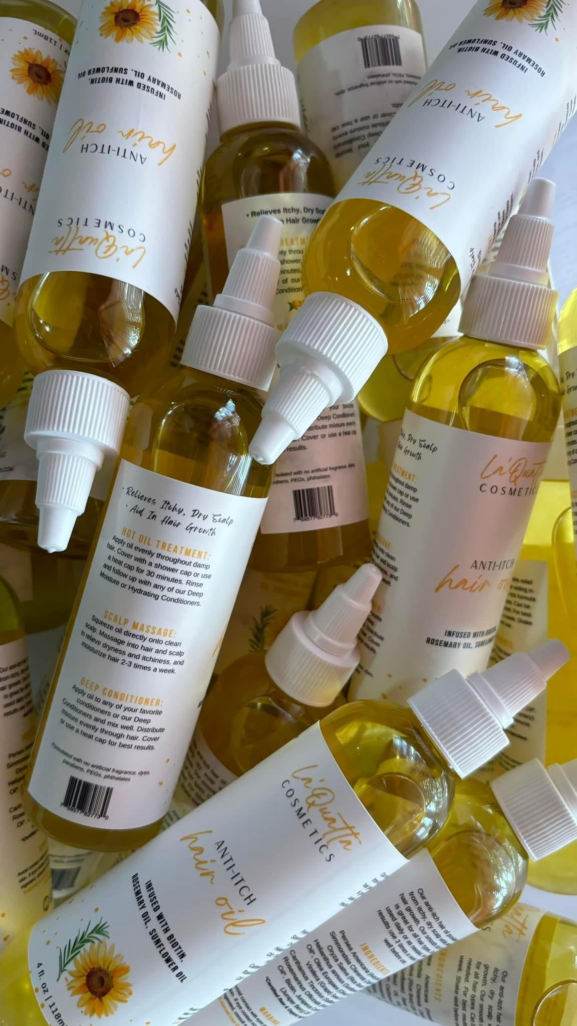 Anti-Itch Hair Oil for scalp relief and moisturizing, promotes healthy hair growth with natural oils